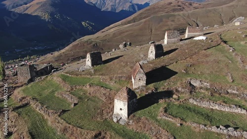 towers in the mountains of north ossetia