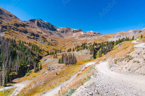 Mountain Road through the San Juan Mountains in Colorado