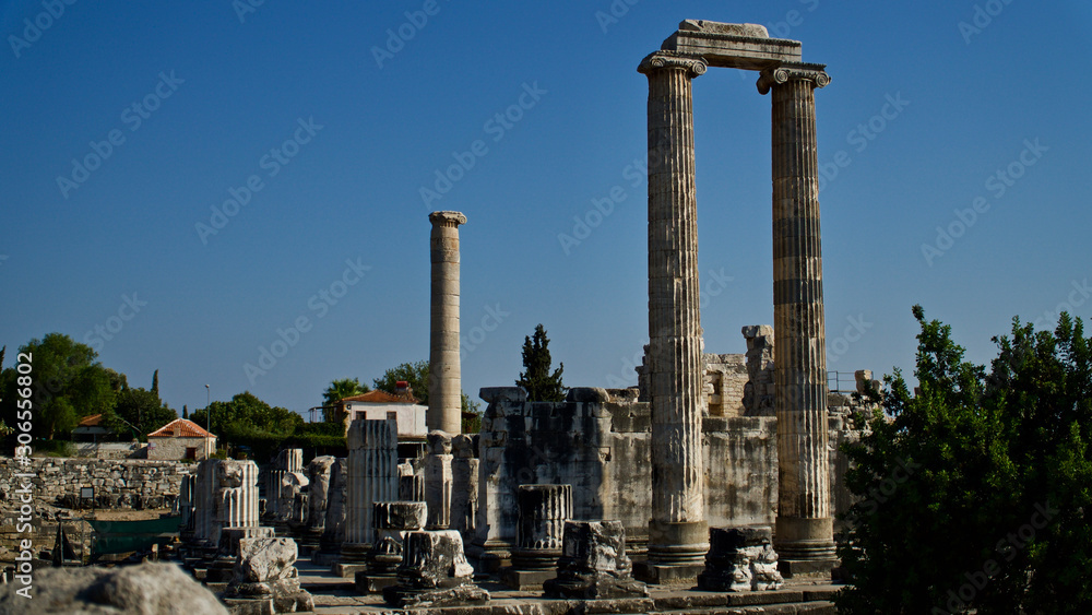 Turkey in Izmir. Ancient city of Trajan temple in Pergamon, Bergama. Turkey in Izmir. Ancient city of Trajan temple in Pergamon, Bergama.