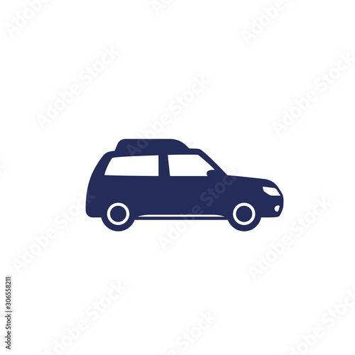 universal car, automobile icon on white