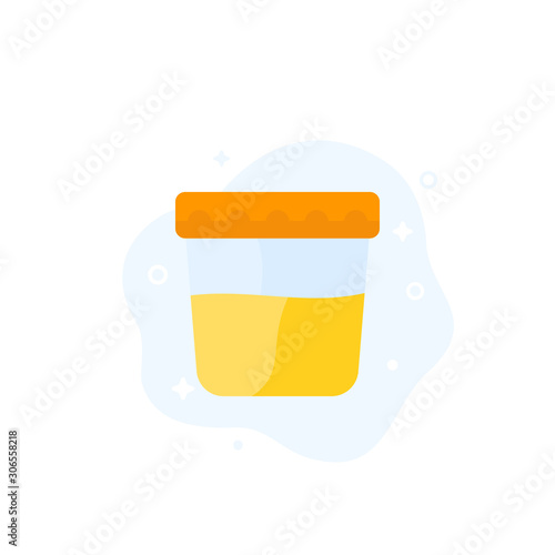 urine test icon, flat vector