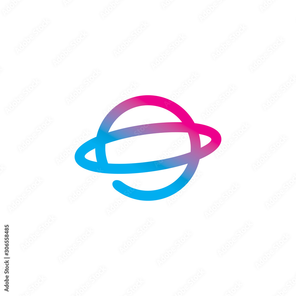 modern color planet logo design modern color planet logo design