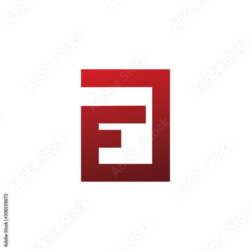 color square f logo design