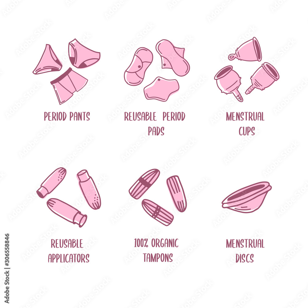 Obraz premium Eco period ikon set illustration