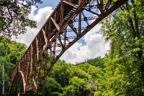 Kentucky Hiking Rail Trail Bridge. Former railway bridge turned hiking trail in the Big South Fork Recreation Area in Kentucky.