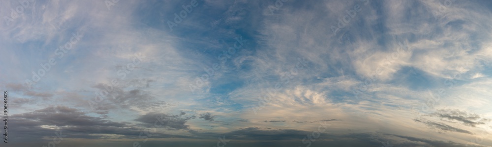 Fantastic clouds against blue sky, panorama Fantastic clouds against blue sky, panorama