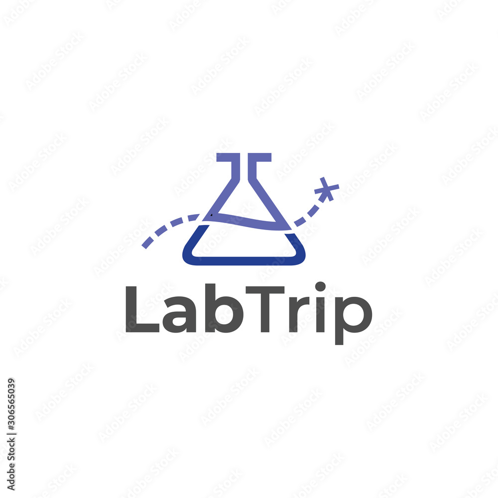 Lab trip logo template, logotype