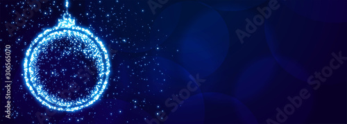 sparkle christmas ball for xmas festival banner