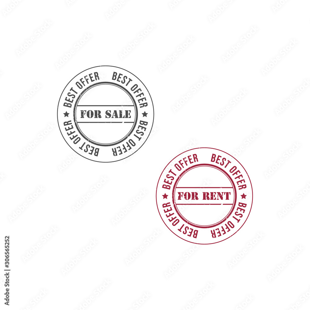 For sale stamp vector image.