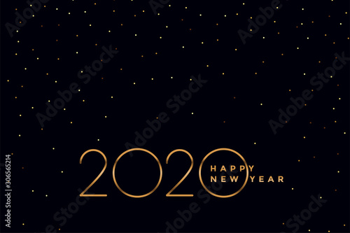 elegant black and gold 2020 new year background