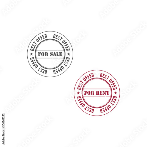 For sale stamp vector image.