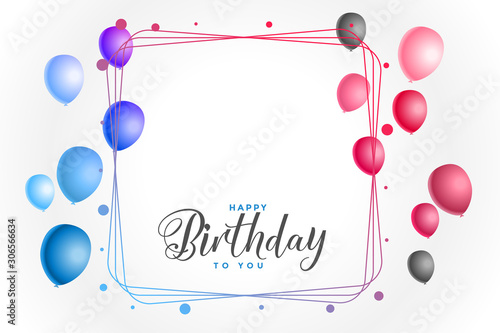 colorful happy birthday background with text space