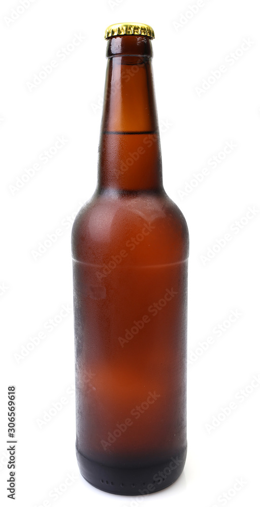 Beer bottle on a white background Beer bottle on a white background