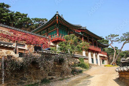 Traditional Korean-style buildings on the territory to Jeondeungsa Temple in Ganghwa-gun, Incheon, South Korea
