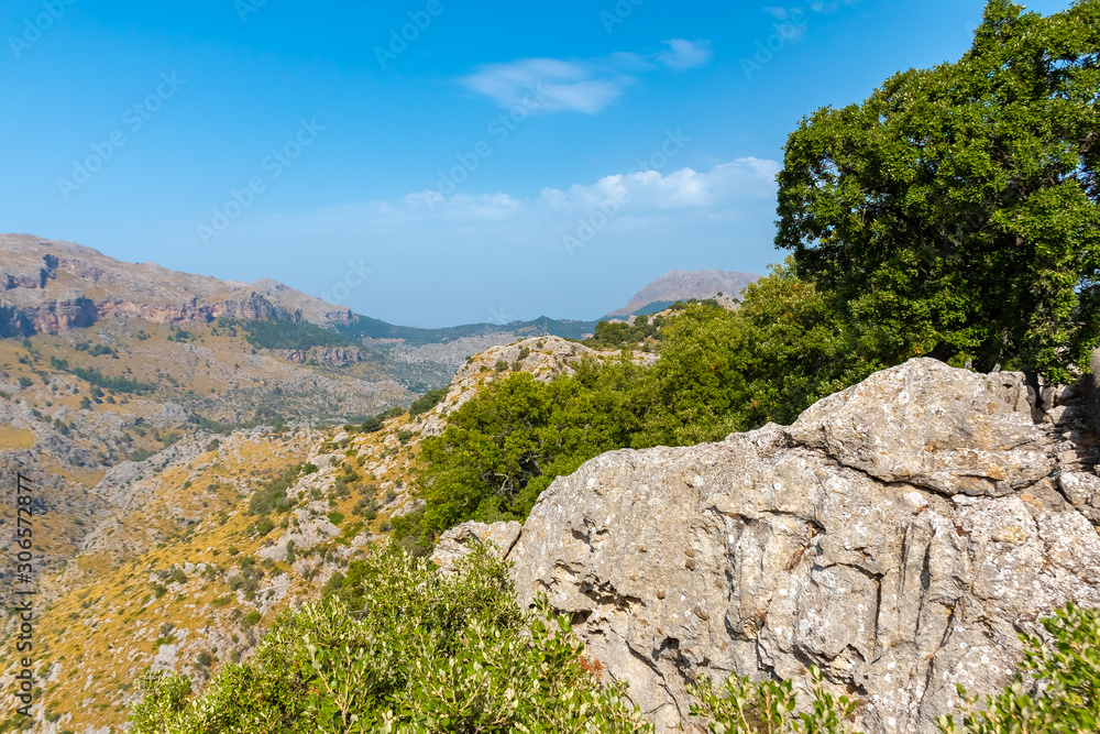 Beautiful Landscape of mountains Sierra de Tramuntana in Mallorca, Spain