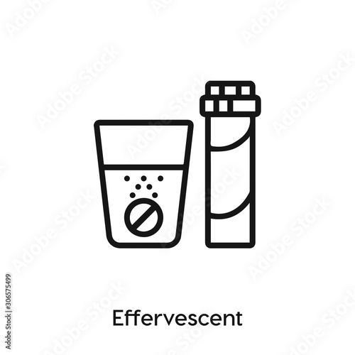 effervescent icon vector. sachet icon vector symbol illustration. Modern simple vector icon for your design. effervescent icon vector	