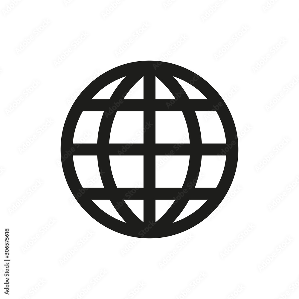 The icon of the globe. Simple linear vector illustration The icon of the globe. Simple linear vector illustration