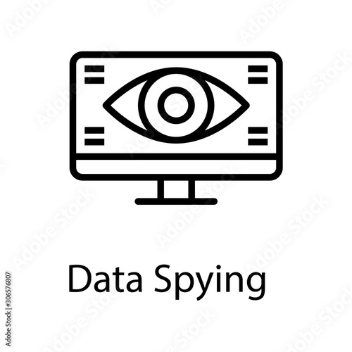 Tableau sur toile Data Spying Vector
