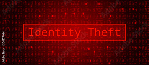 Abstract Red Background with Binary Code Numbers. Data Breach, Malware, Cyber Attack, Hacked