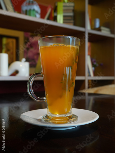 natural hot drink from sea buckthorn