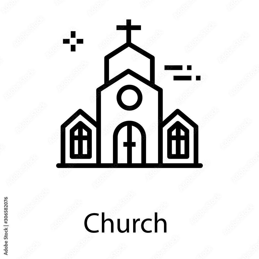 Church Building Vector Church Building Vector