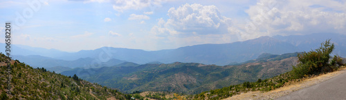 Panoramic view of Albanian mountains.