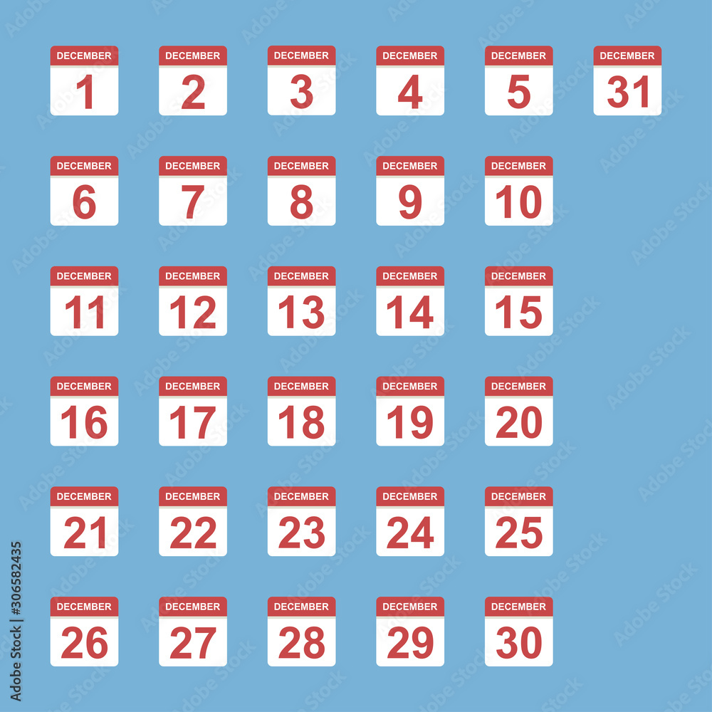 December calendar icons collection 1, 2, 3, 4, 5, 6, 7, 8, 9, 10, 11, 12, 13, 14, 15, 16, 17, 18, 19, 20, 21, 22, 23, 24, 25, 26, 27, 28, 29, 30, 31 December calendar icons collection 1, 2, 3, 4, 5, 6, 7, 8, 9, 10, 11, 12, 13, 14, 15, 16, 17, 18, 19, 20, 21, 22, 23, 24, 25, 26, 27, 28, 29, 30, 31
