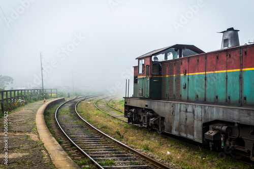 Old train on railway