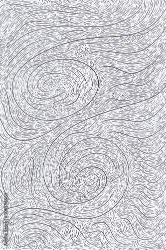 Картината върху платно Swirly Curves Texture  close circles - 3d illustration