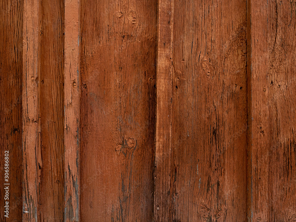 old wood texture background. Aged Natural Old Red Color  Grungy Vintage Wooden Surface. Painted Obsolete Weathered Texture Of Fence