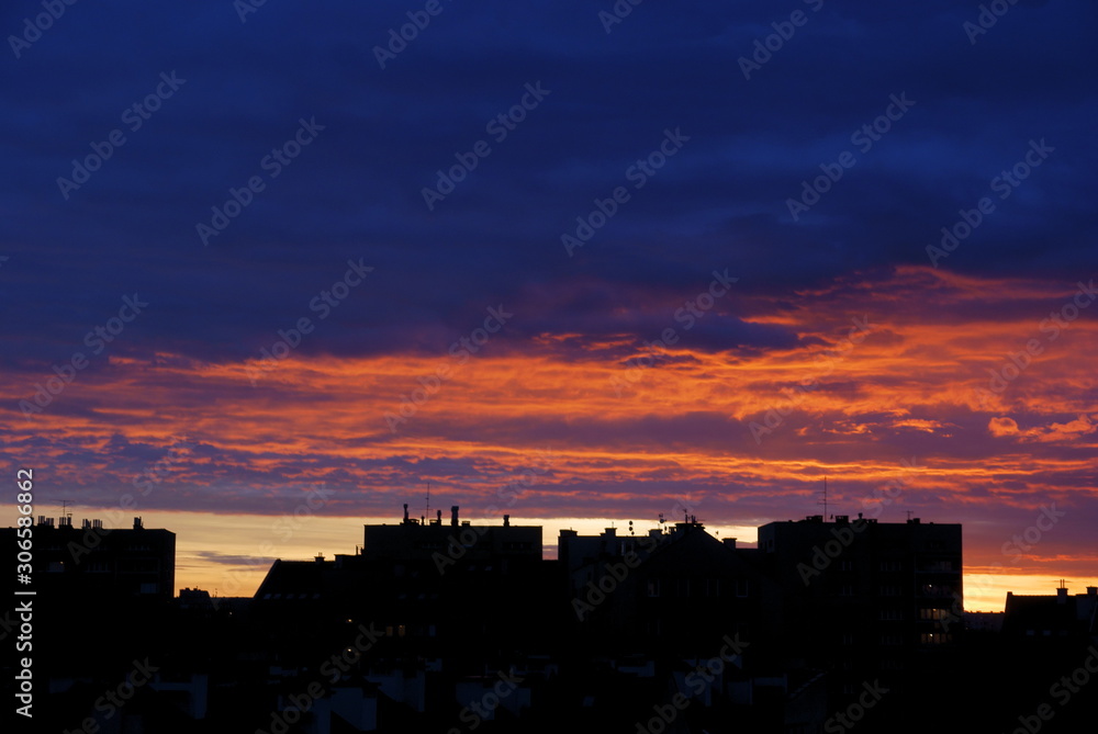 colorful clouds and pretty sky as picturesque phenomenon