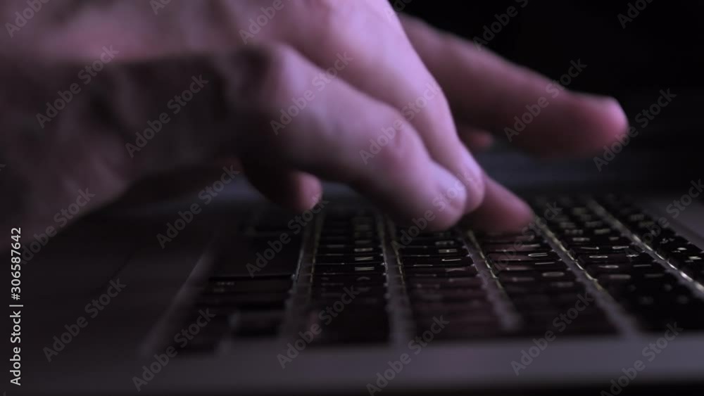 Man hands using computer laptop Man hands using computer laptop