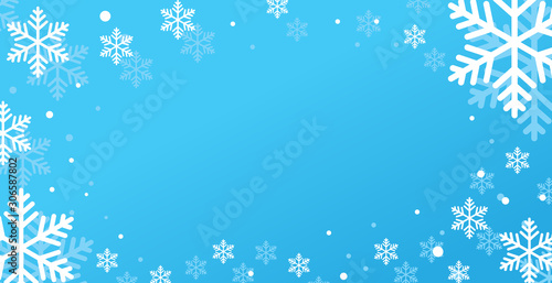 Christmas background with snowflakes. Greeting card or invitation. Merry Christmas and a happy new year. Element for design.