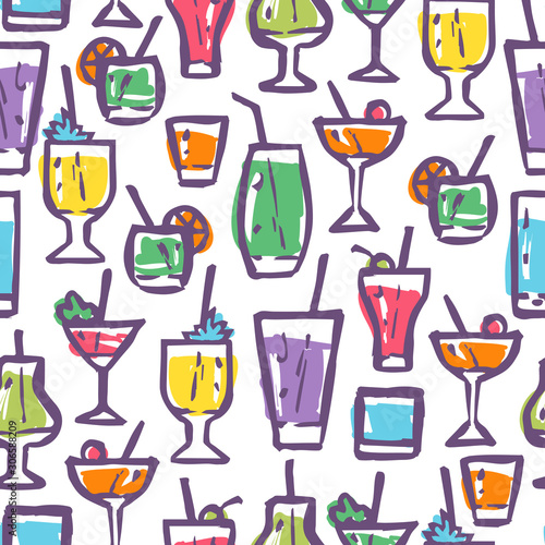 Retro pattern for cocktail party