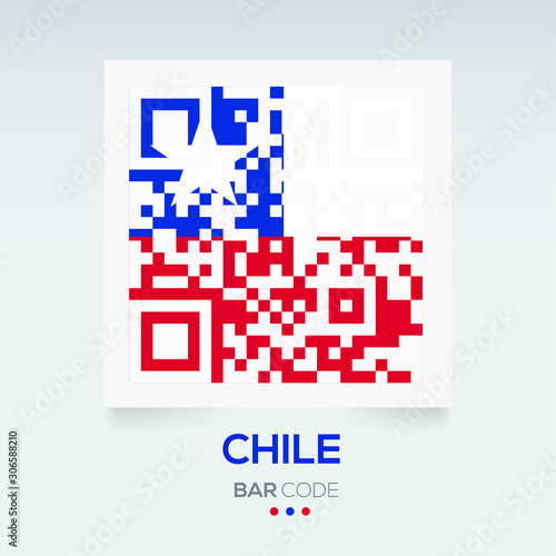 Banner Flag of Chile ,Vector illustration