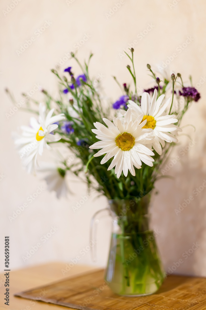 custom made wallpaper toronto digitalBouquet of daisies and cornflowers
