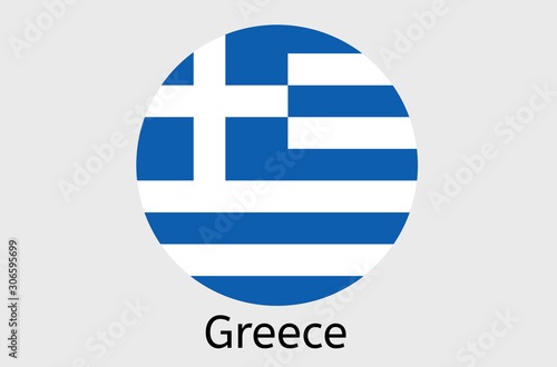 Grecian flag icon, Greek country flag vector illustration
