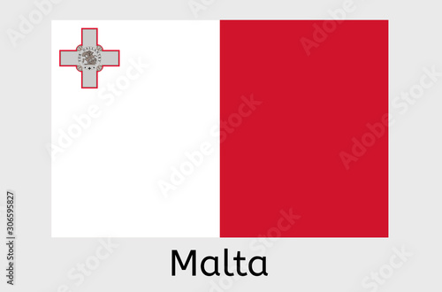 Maltese flag icon, Malta country flag vector illustration