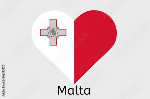 Maltese flag icon, Malta country flag vector illustration