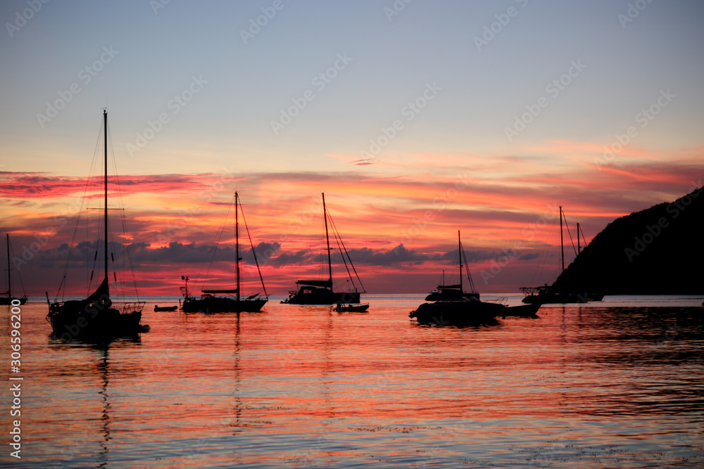 sunset on sea sunset on sea