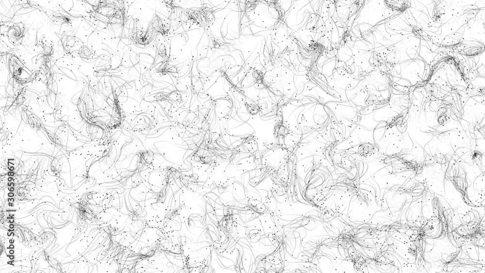 Curly paths leaving black particles.