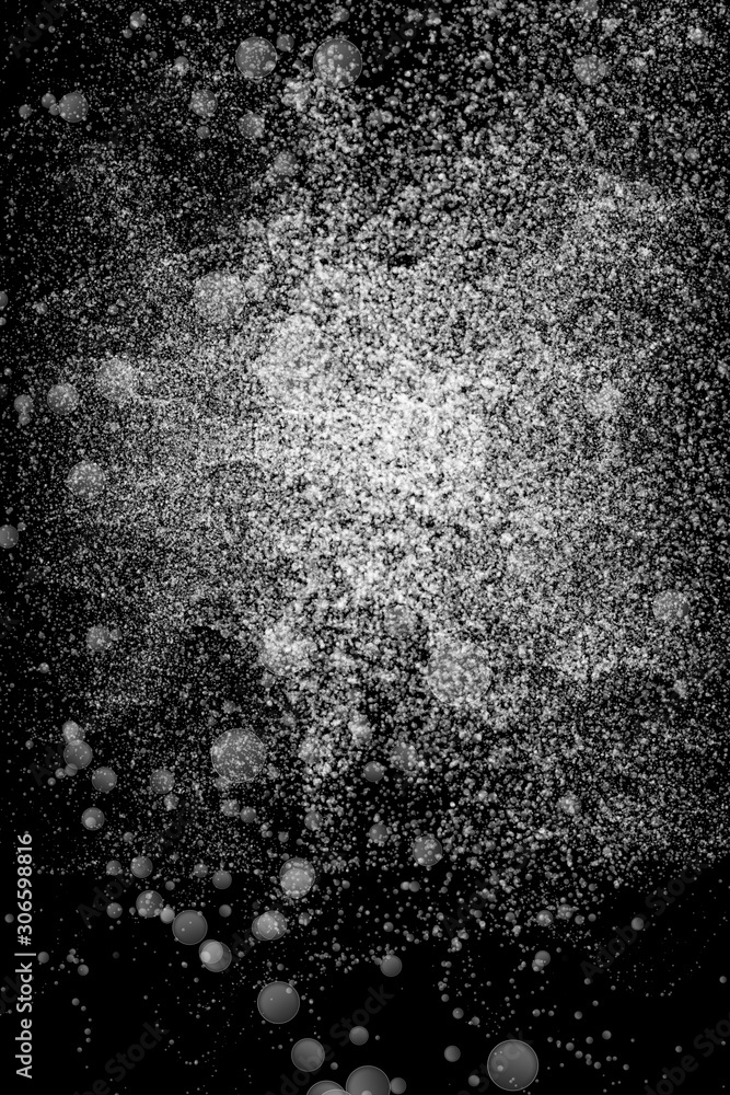 Obraz premium sphere particles abstract on black background