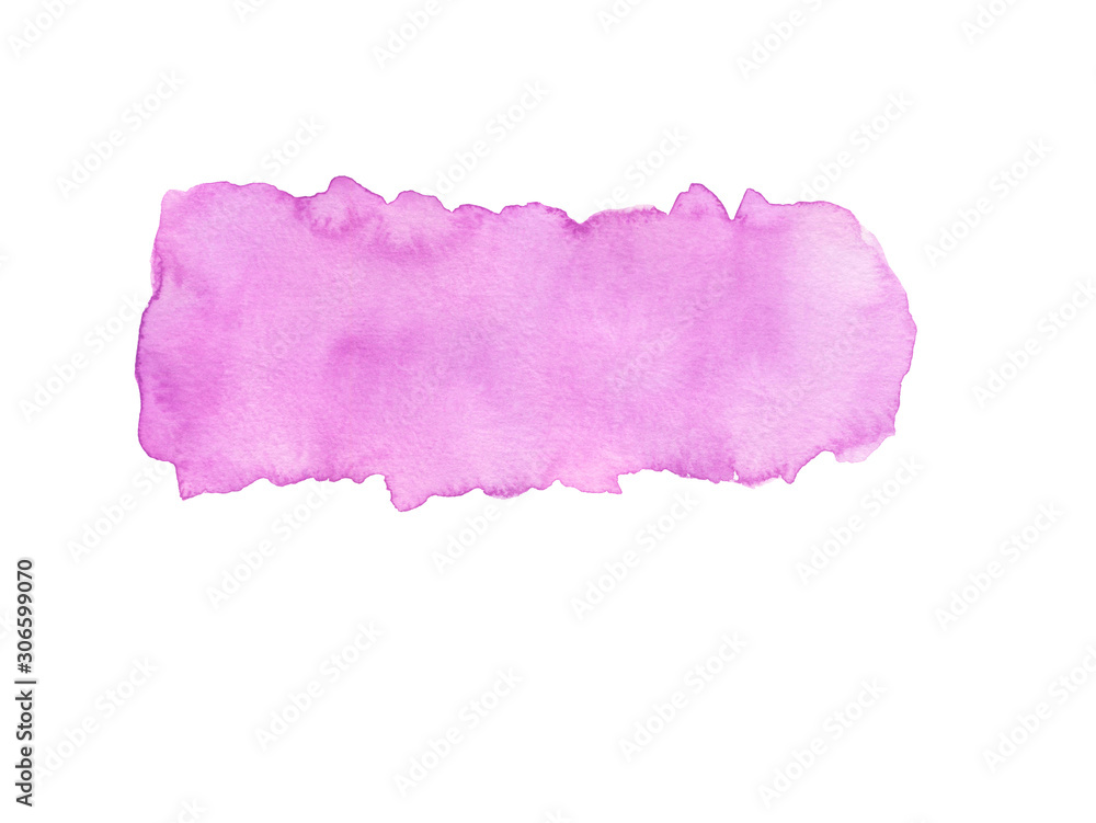 Pink abstract strip of watercolor background, wet smear. Pastel colored background with free space for text Pink abstract strip of watercolor background, wet smear. Pastel colored background with free space for text