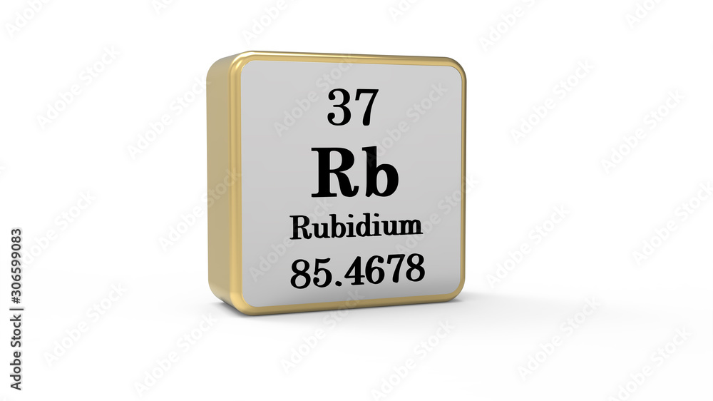 3d Rubidium Element Sign. Stock image 3d Rubidium Element Sign. Stock image