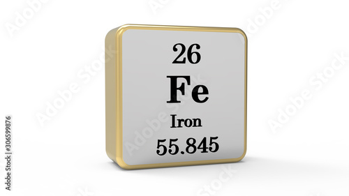 3d Iron Element Sign. Stock image	