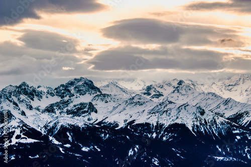 Sunset over the Austrian Alps