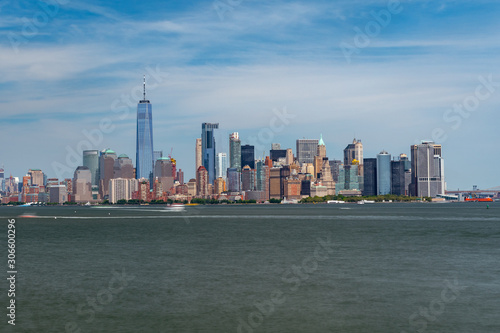 View of south Manhattan from Ellis island
