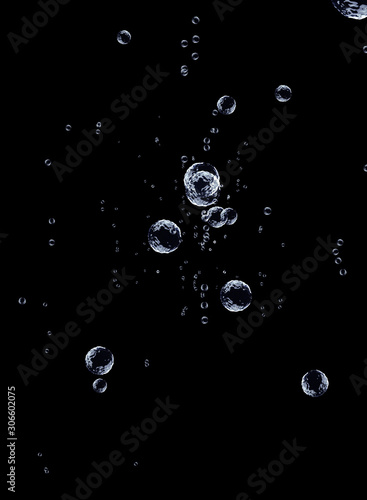 water drop on black background