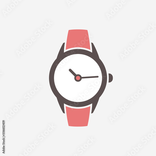 watch silhouette icon on white