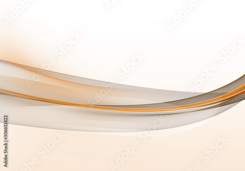 Abstract background waves. White, orange and grey abstract background for business card or wallpaper